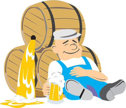 男人和啤酒