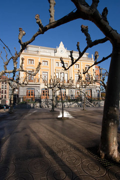 廣場(chǎng)在Portugalete；Bizkaia；西班牙