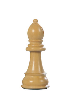 木制棋：主教（白色）