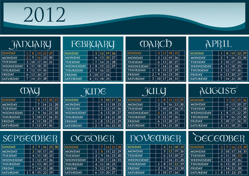 我們的日歷2012