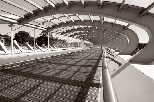 該kaiku橋；Barakaldo；Bizkaia；西班牙