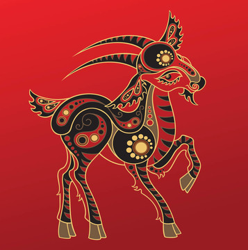 中國的星座。羊年