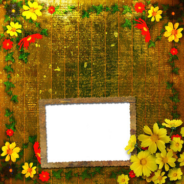 祝賀與框架和鮮花的節(jié)日