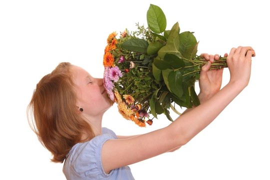 女孩喜歡一些花