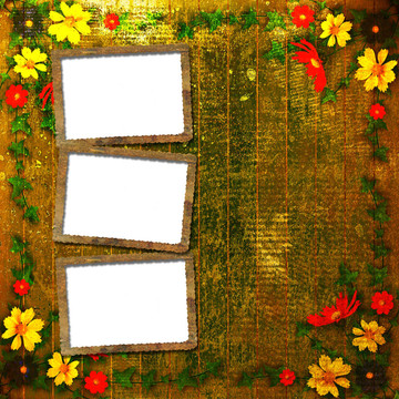 祝賀與框架和鮮花的節(jié)日