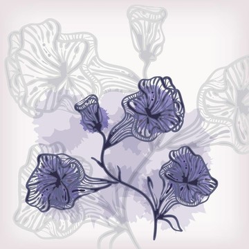 背景與抽象花