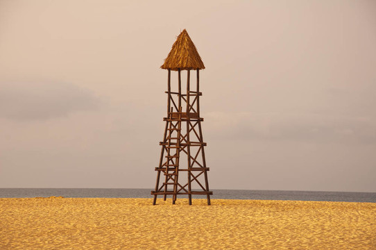 海岸警衛(wèi)隊(duì)看看在博阿維斯塔島的沙漠島