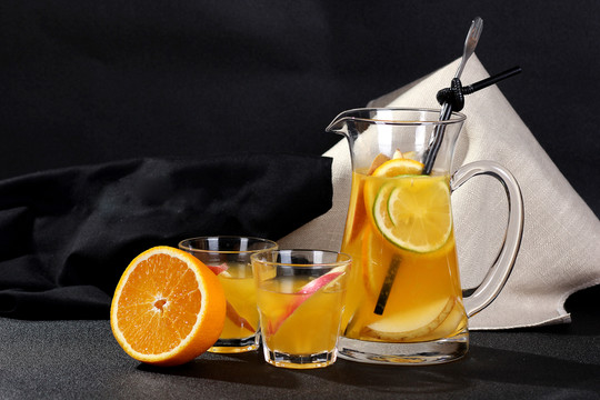 橙子水果茶