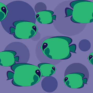 無縫綠色的魚