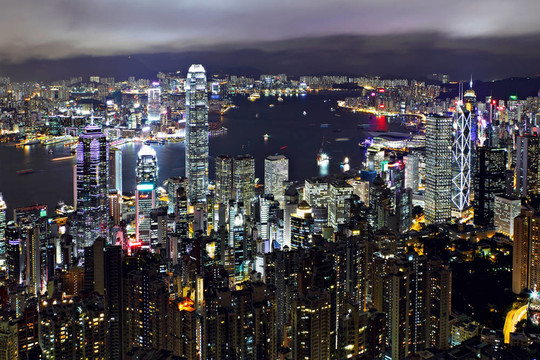 香港的夜景