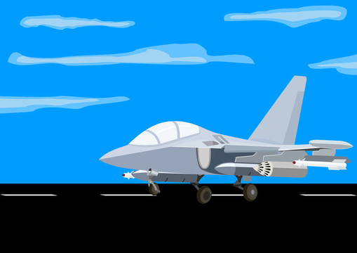 戰(zhàn)斗機(jī)在機(jī)場(chǎng)