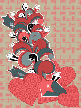 心向量垃圾背景