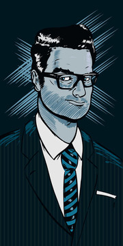 典型的20世紀(jì)50年代風(fēng)格的商人