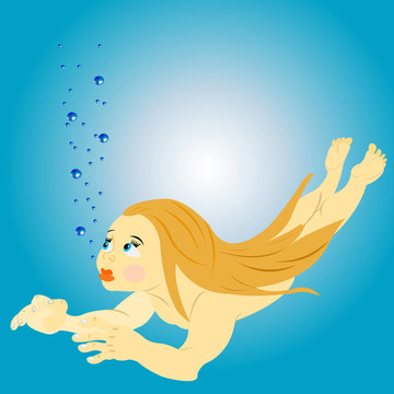 游泳女孩