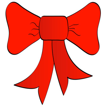 紅蝴蝶結(jié)或絲帶