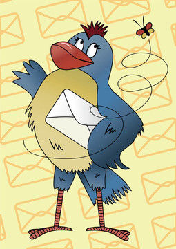 帶信封的藍(lán)鳥
