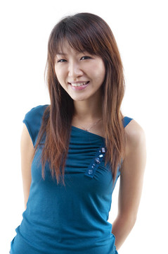 休閑的Young Woman