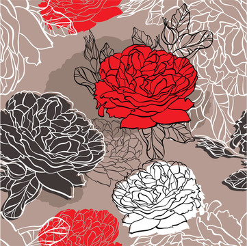 無縫的花卉圖案