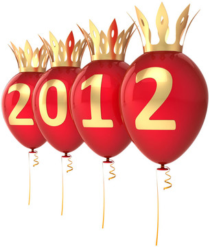 2012新年快樂氣球