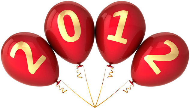 新年前夕的2012方氣球