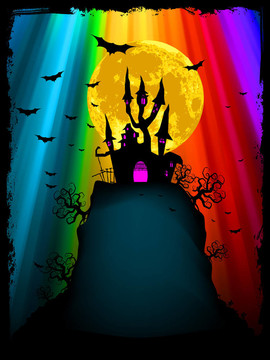 與舊大廈的萬圣節(jié)形象。EPS 8