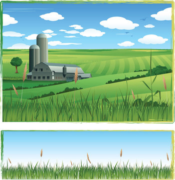 谷倉的插圖背景