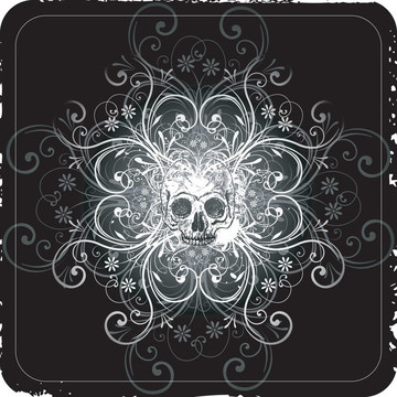 顱骨的背景設(shè)計