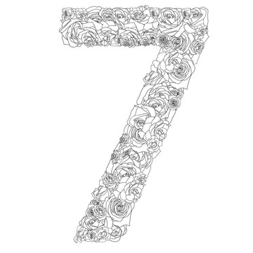 紅玫瑰花字母；人物7