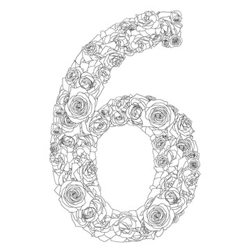 紅玫瑰花字母；人物6