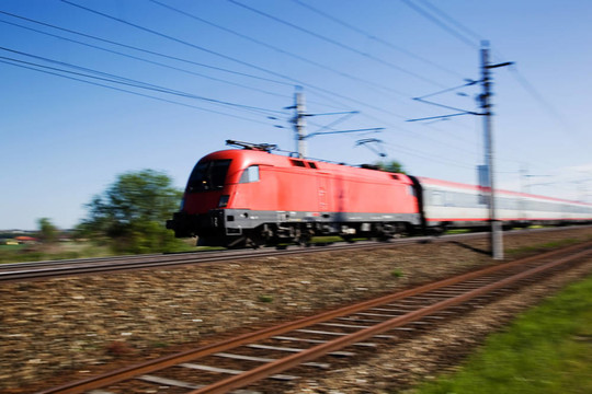 鐵路軌道上的列車