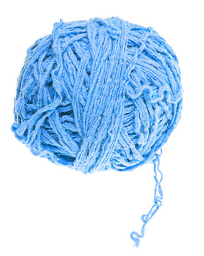 白色背景上的線球