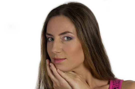 長發(fā)美麗的年輕女人