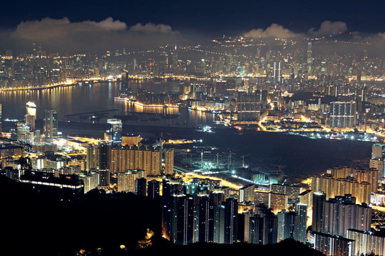 香港市的夜晚
