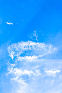 藍(lán)色的天空。