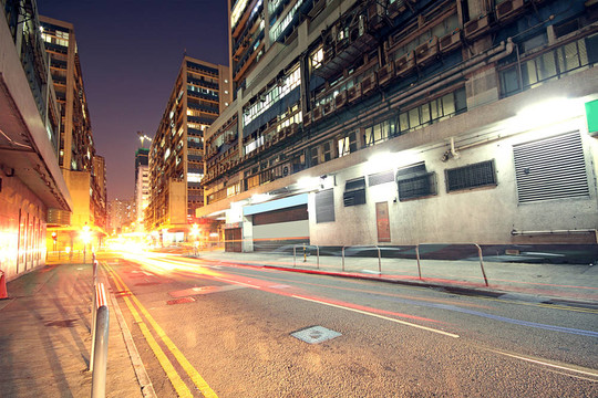 夜間高速公路交通現(xiàn)代化城市；香港