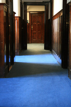 室內(nèi)的Hatley Castle；Victoria加拿大；公元前；