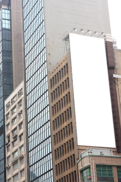 現(xiàn)代建筑外的廣告空白