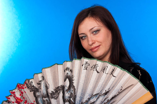 一扇尾美女寫真