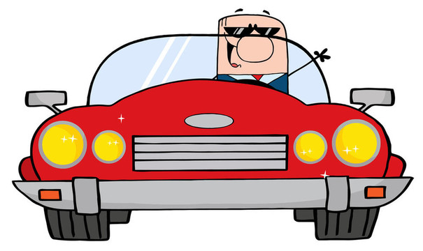商人駕駛敞篷車