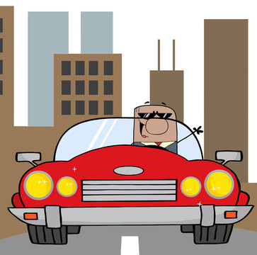 美國商人駕駛汽車