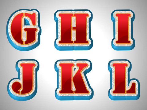 紅色3D字母與大字體風(fēng)格
