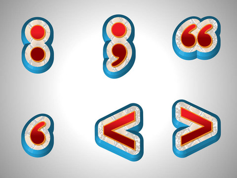 紅色3D字母與大字體風(fēng)格