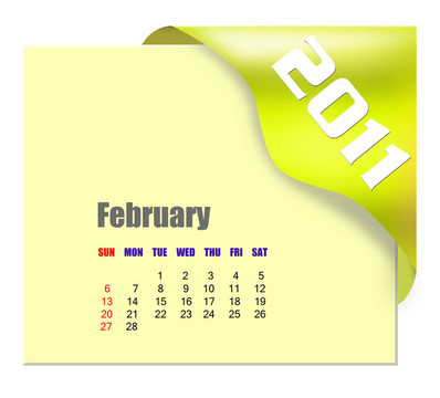 2011日歷二月