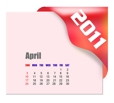 2011日歷四月