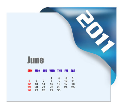 2011日歷六月