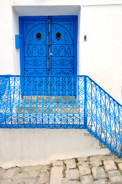 門廊和Sidi Bou Said門；突尼斯