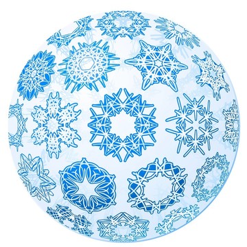 雪花透明圣誕球