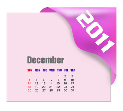 2011日歷十二月