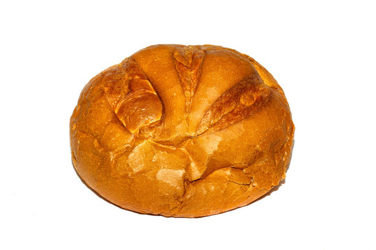 白色背景上的隔離面包