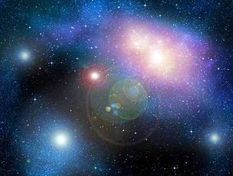 星空的深太空云翳和銀河